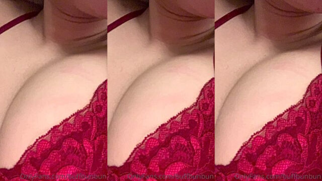 Womanwearingred sexy asian babe with her plump tits
