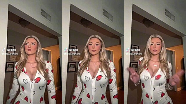 dancing blonde babe Hailey Sigmond