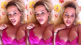 giorgiababy sexy babe teasing her new bra in bed